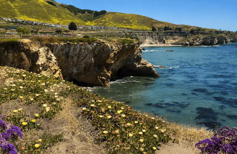 Dinosaur Caves Park clifftop sunset view, a free thing to do in Pismo Beach, California.