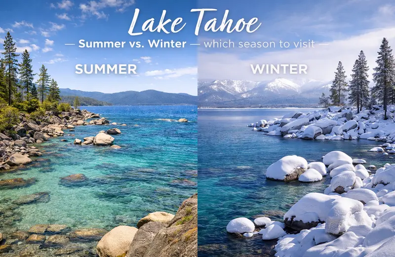 Lake Tahoe summer vs winter — which season to visit