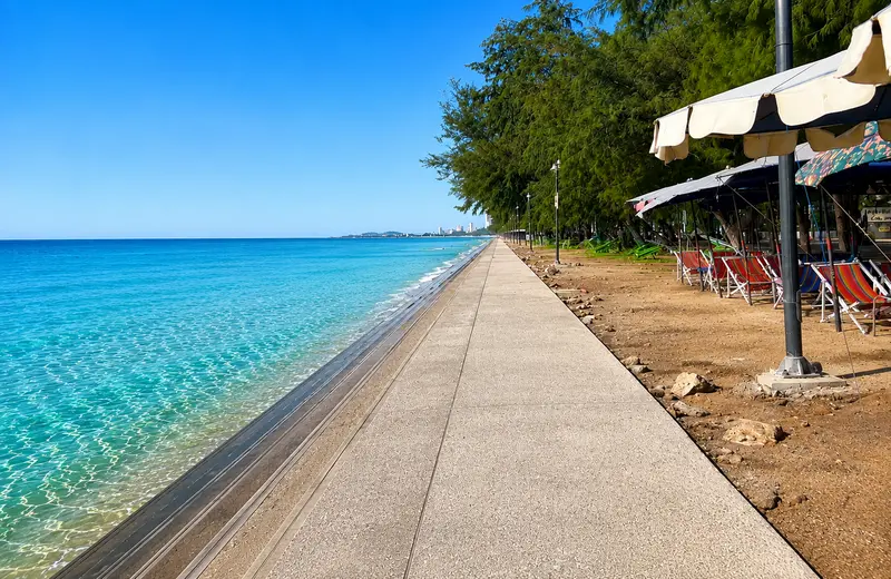 Beautiful Cha-Am Beach Near Bangkok