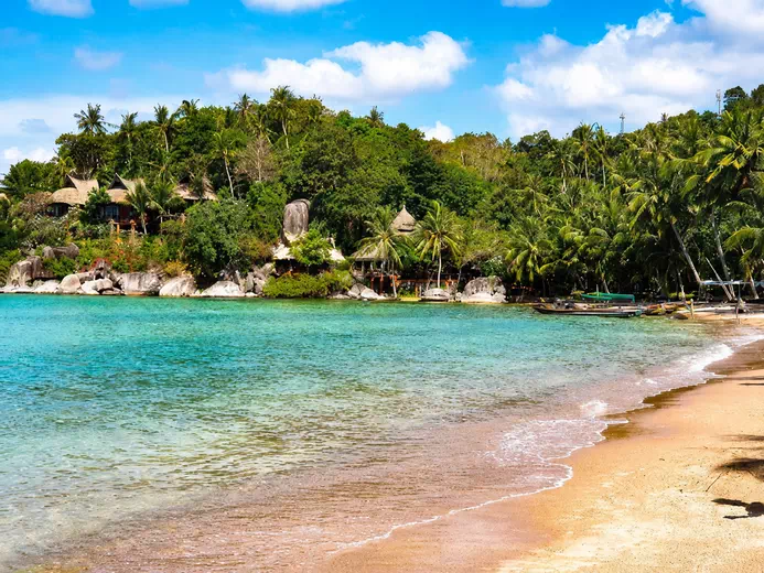 Scenic Sairee Beach Koh Tao with Crystal Clear Ocean Water